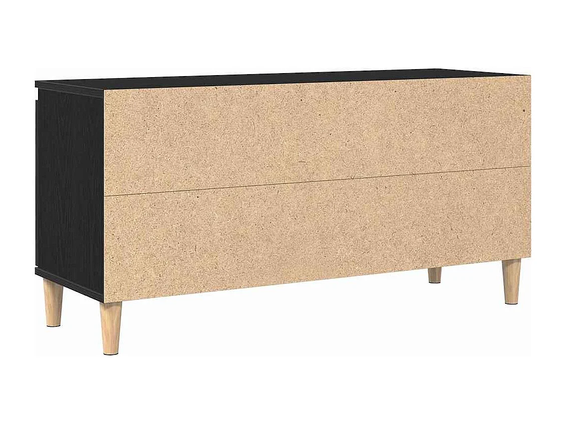 Meuble TV Noir 102 x 35 x 50 cm Bois d'ingénierie