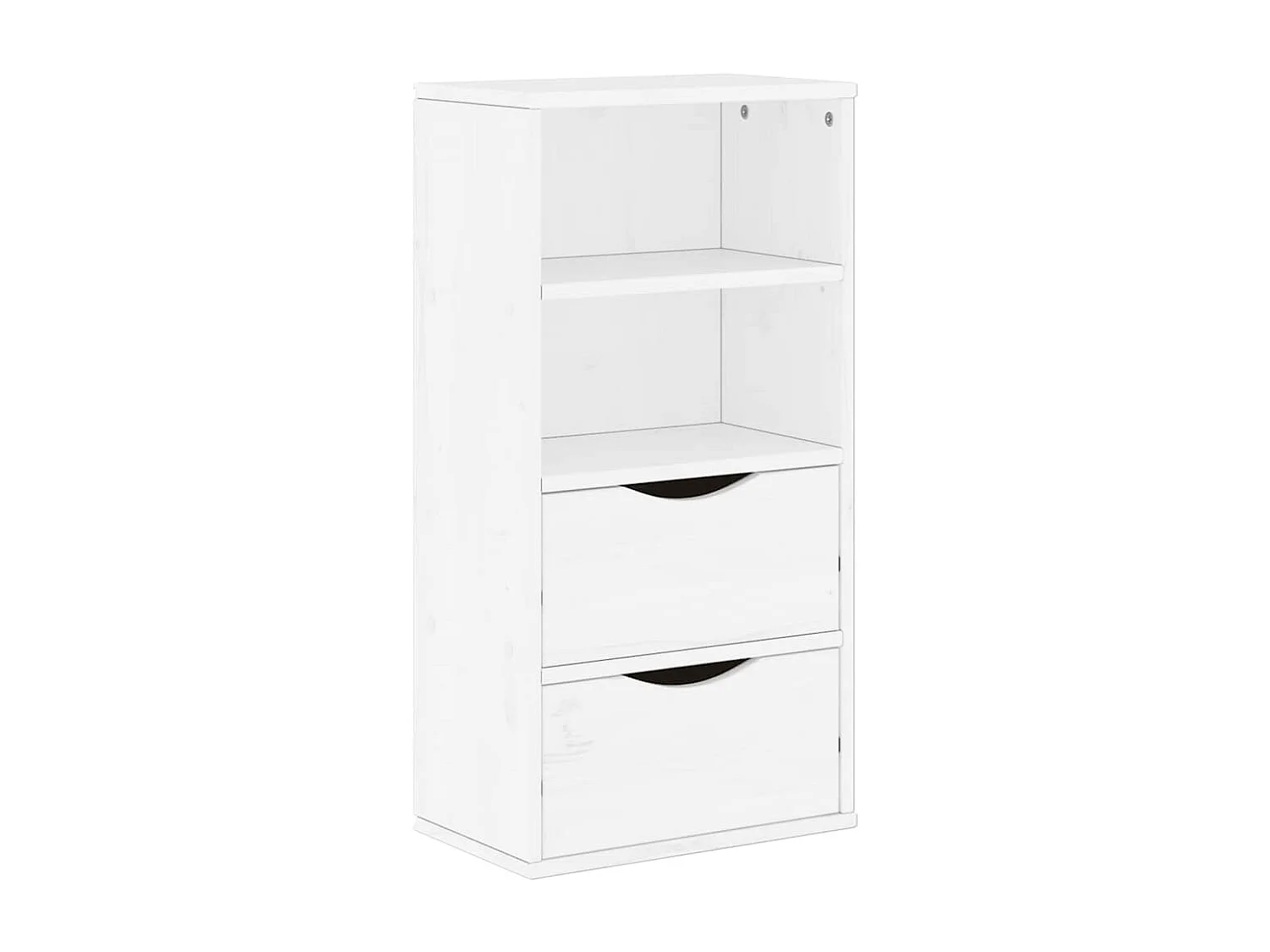 Meubles TV 5 pièces avec rangement ODDA blanc bois de pin massif