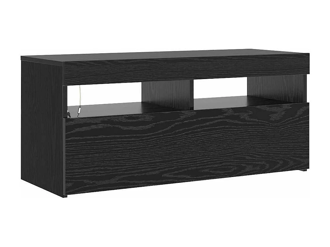 Meuble TV Noir 90 x 35 x 40 cm Bois d'ingénierie
