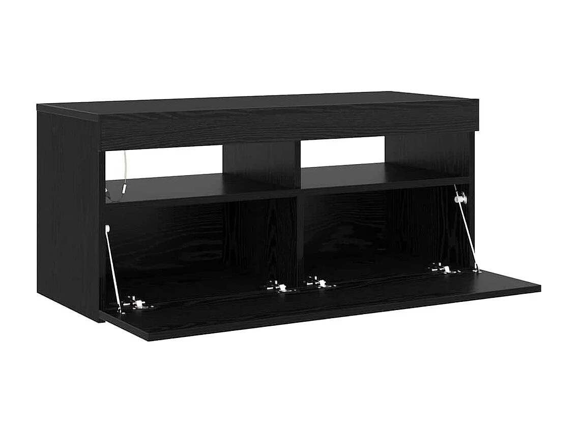 Meuble TV Noir 90 x 35 x 40 cm Bois d'ingénierie