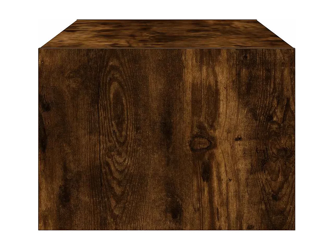 Mueble de TV con luces LED roble ahumado 100X35,5x25 cm