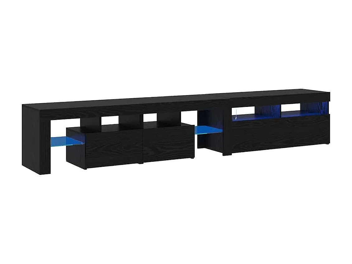 Meubles TV 2 pièces Chêne noir 290 x 36.5 x 40 cm