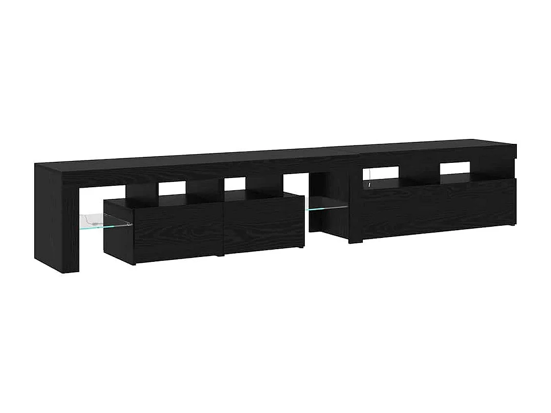 Meubles TV 2 pièces Chêne noir 290 x 36.5 x 40 cm