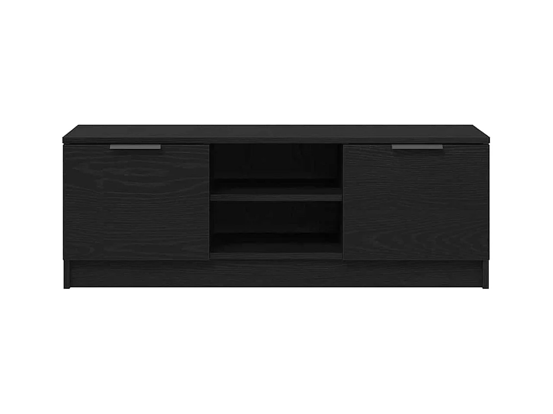 Meuble TV Noir 102 x 35 x 36,5 cm Bois d'ingénierie