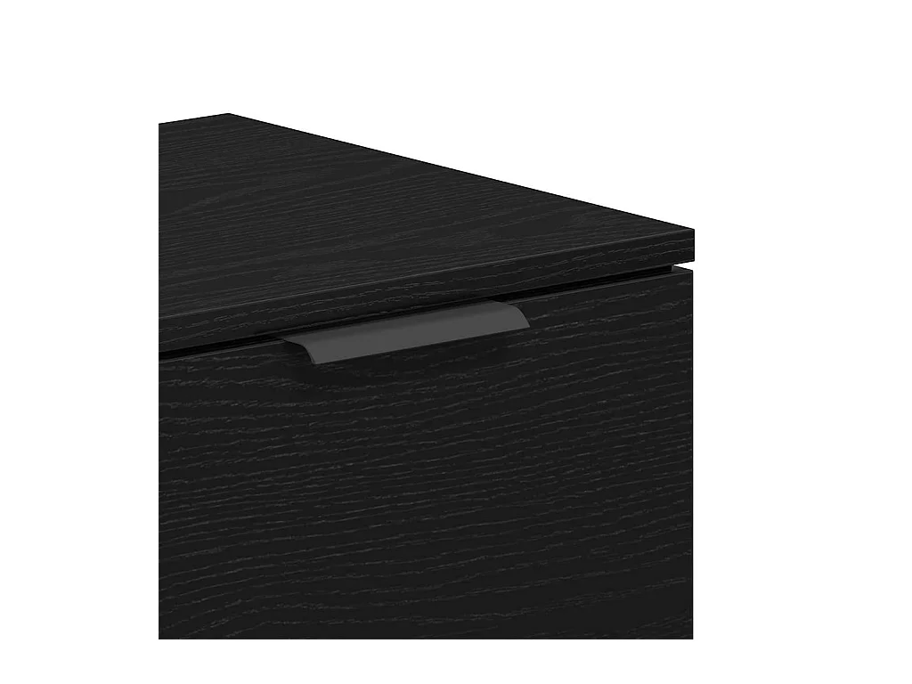Meuble TV Noir 102 x 35 x 36,5 cm Bois d'ingénierie
