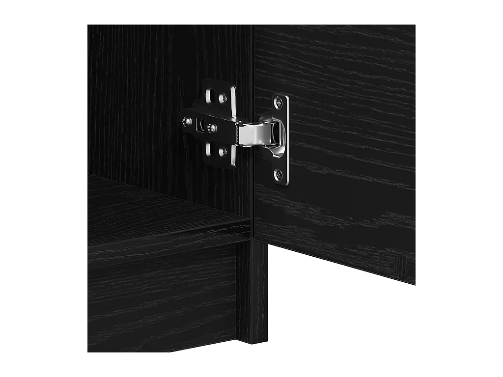 Meuble TV Noir 102 x 35 x 36,5 cm Bois d'ingénierie