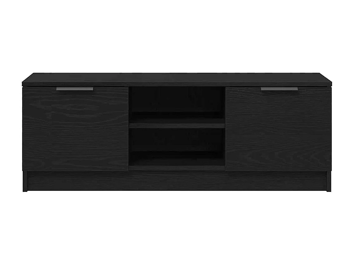 Meuble TV Noir 102 x 35 x 36,5 cm Bois d'ingénierie
