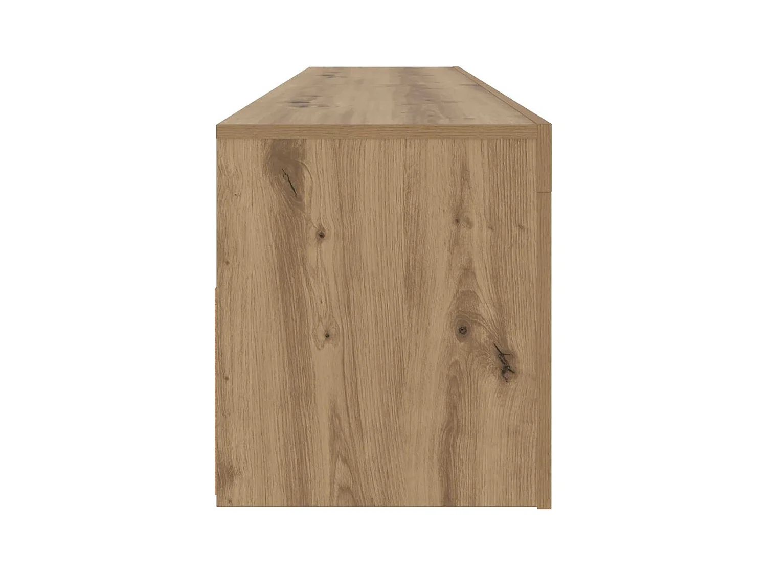 Meuble TV avec lumières LED chêne artisanal bois d'ingénierie