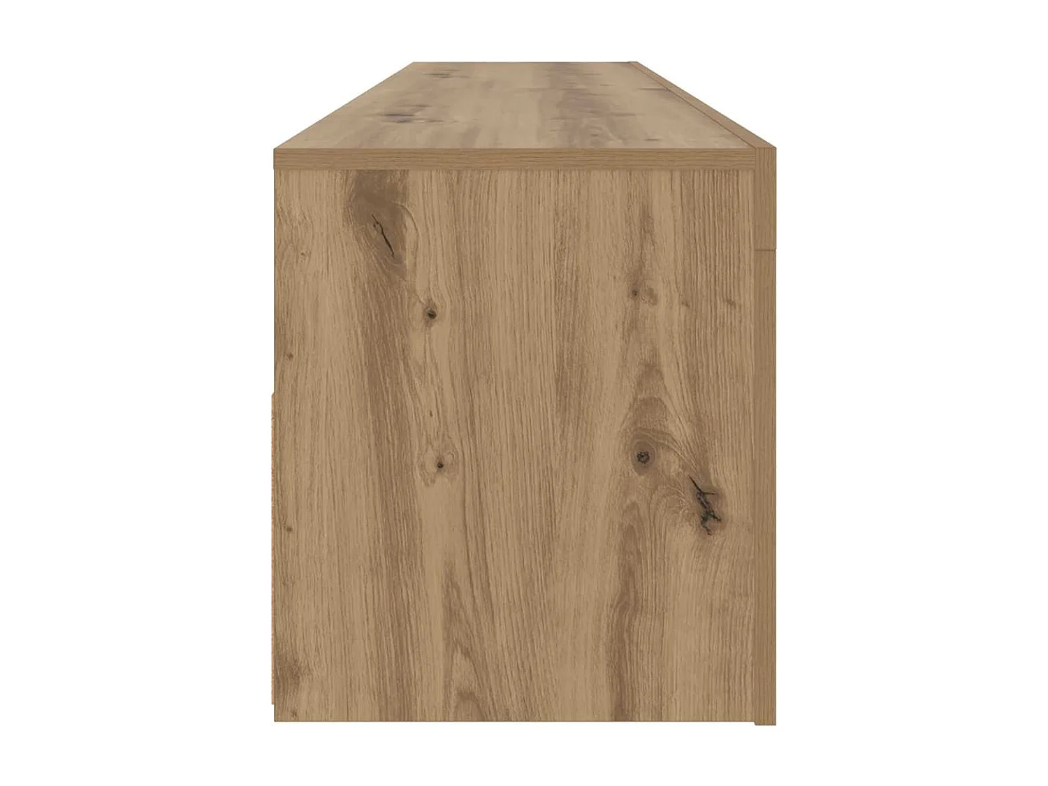 Meuble TV avec lumières LED chêne artisanal bois d'ingénierie