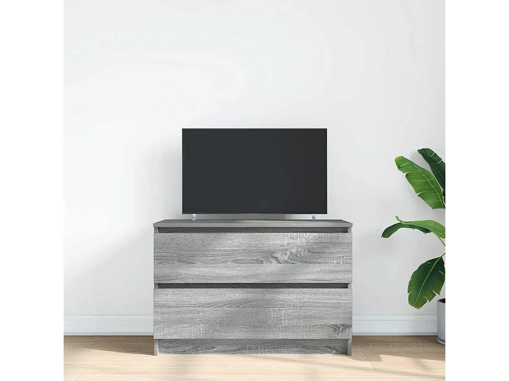 Meuble TV sonoma gris 80x35x54 cm bois d'ingénierie
