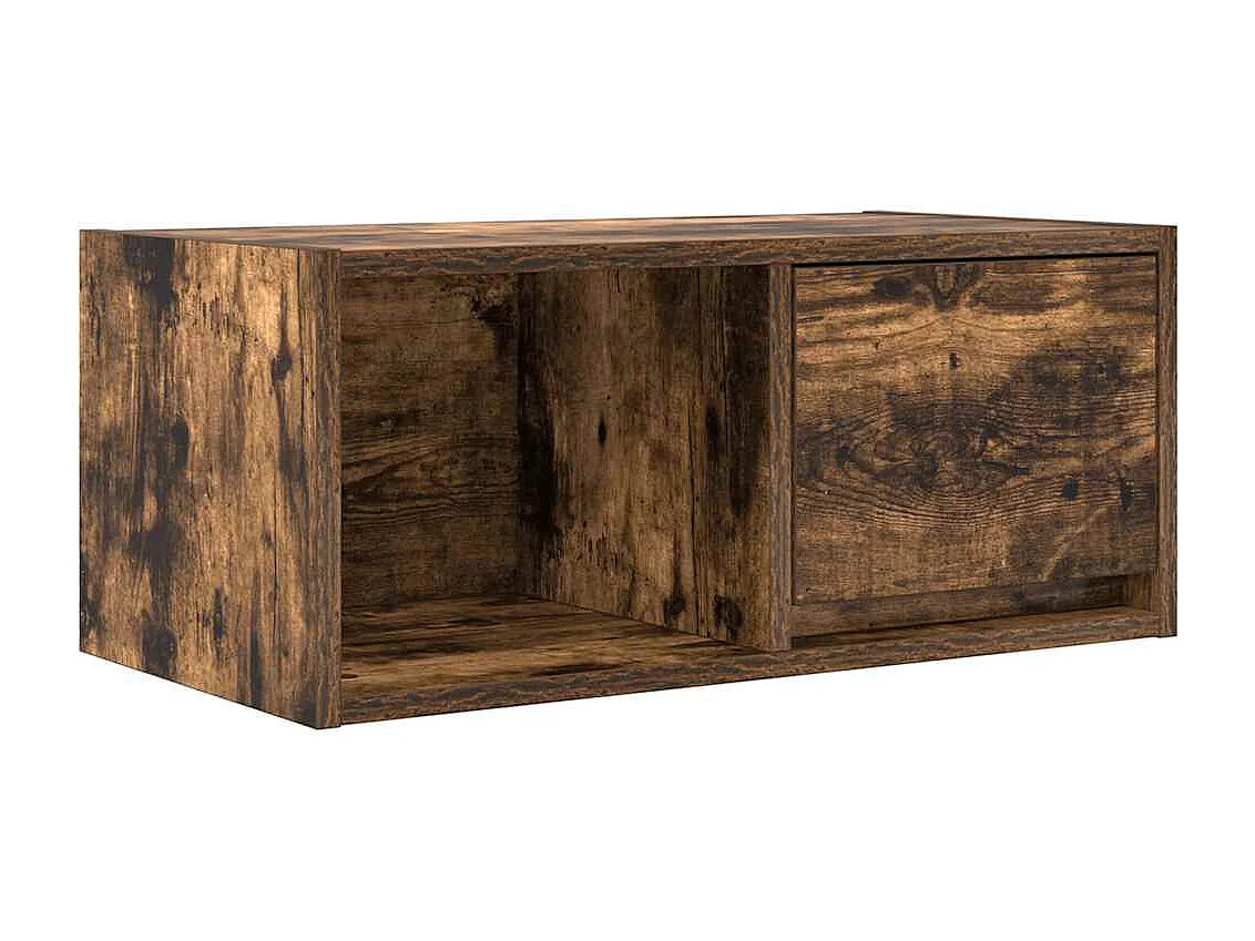 Meubles TV 2 pièces chêne fumé 60x31x25,5 cm bois d'ingénierie