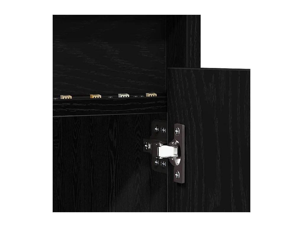 Meuble TV Noir 182 x 34 x 50 cm Bois d'ingénierie