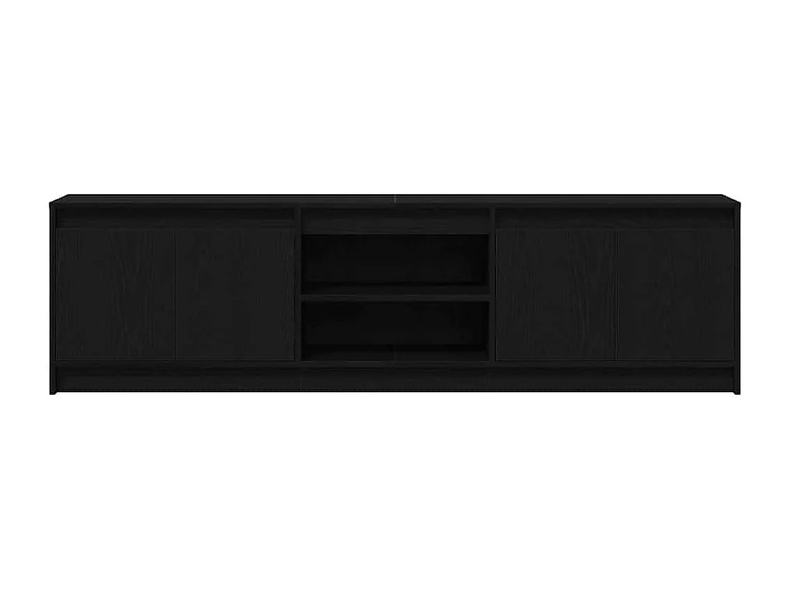 Meuble TV Noir 182 x 34 x 50 cm Bois d'ingénierie