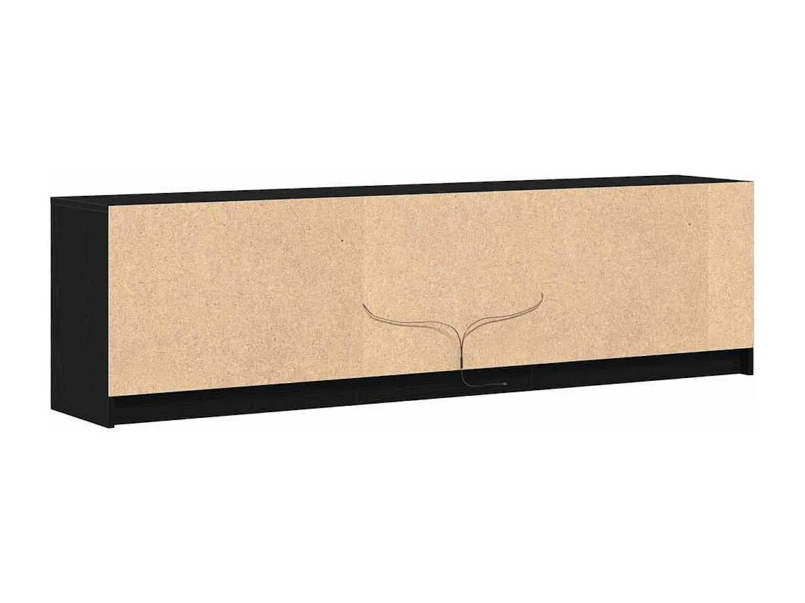 Meuble TV Noir 182 x 34 x 50 cm Bois d'ingénierie