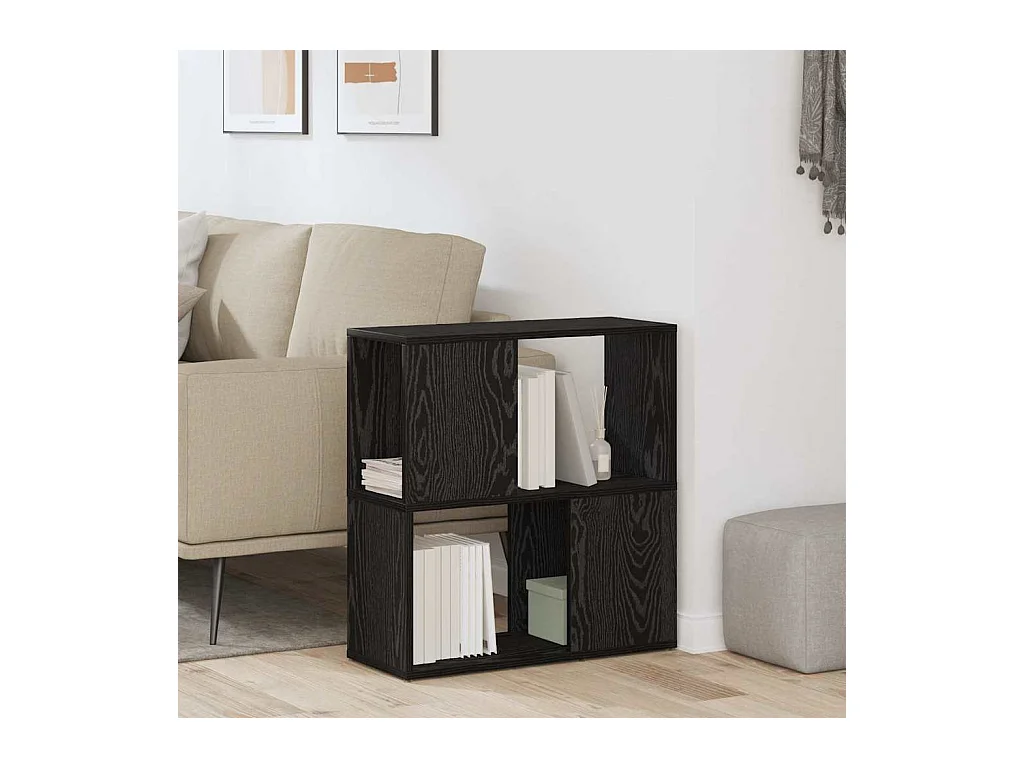 Meuble TV Noir 60 x 24 x 63 cm Bois d'ingénierie