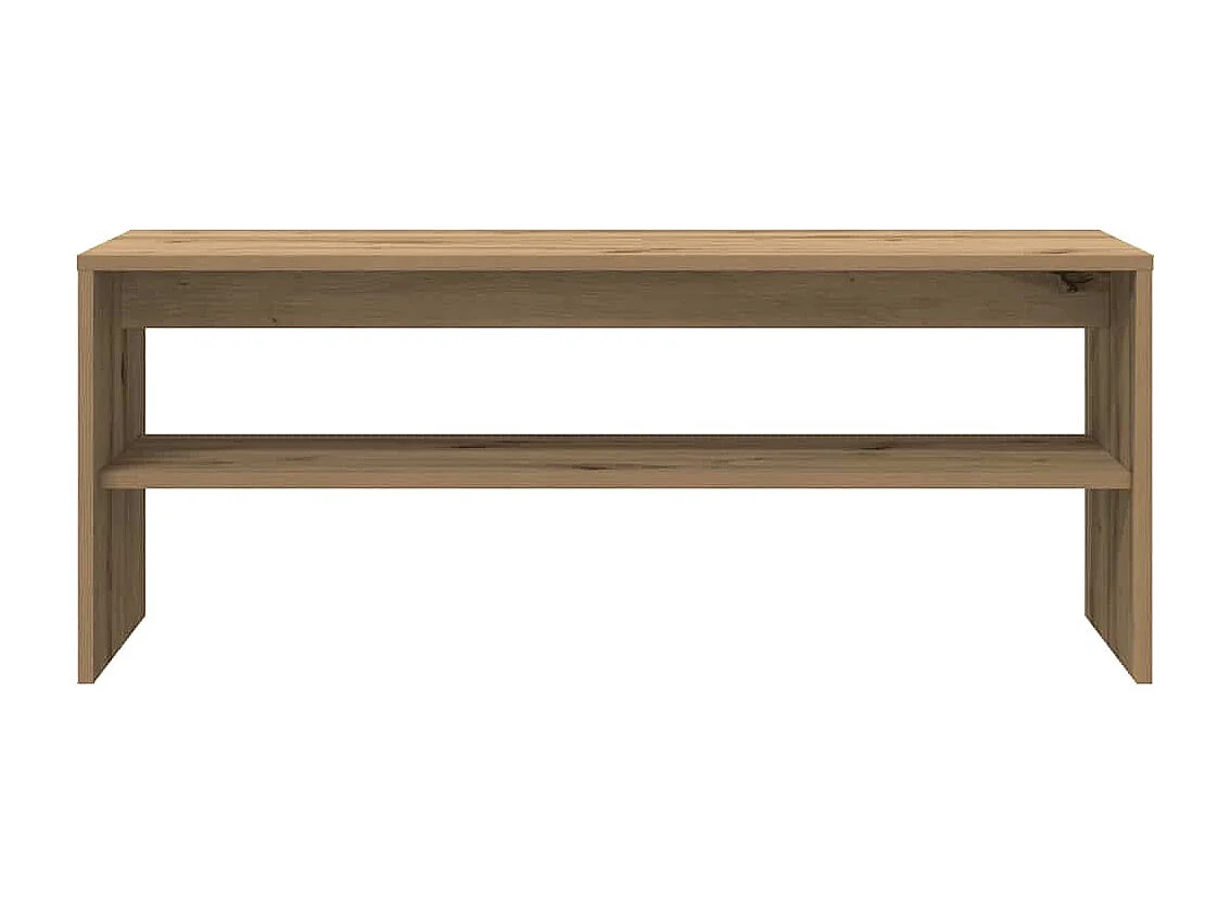 Meuble TV chêne artisanal 100x40x40 cm bois d'ingénierie