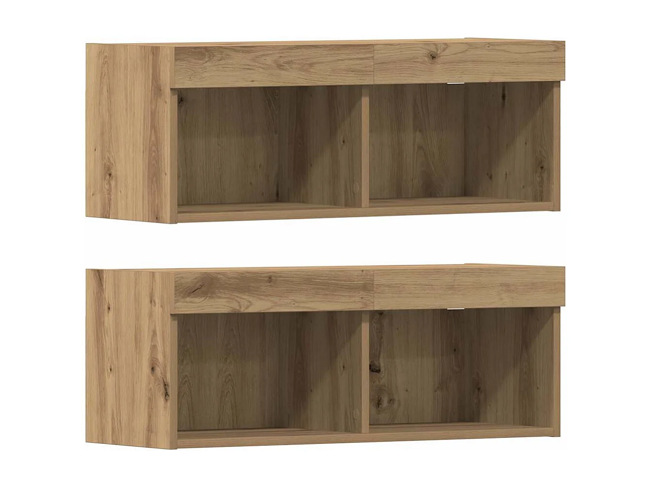 Meuble TV 4 pièces chêne artisanal 40.5 x 30 x 102 cm