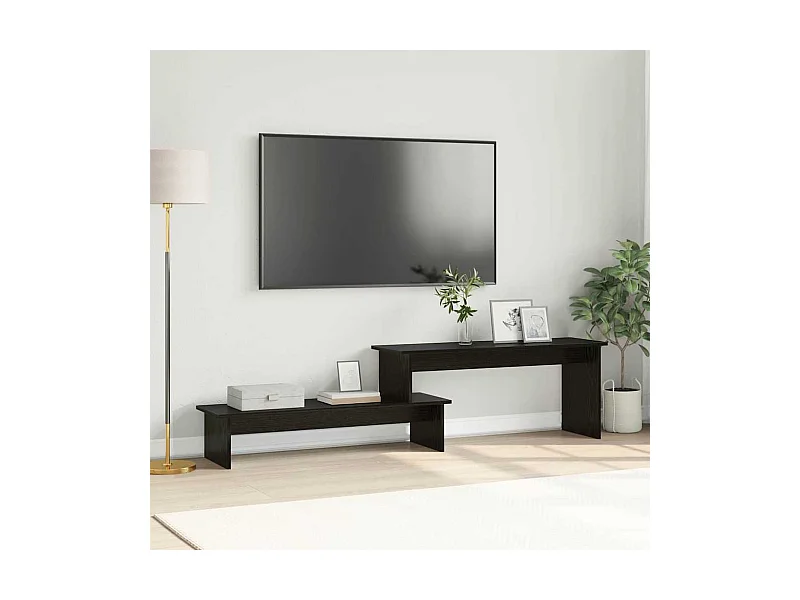 Meuble TV Chêne noir 180 x 30 x 43 cm Bois d'ingénierie