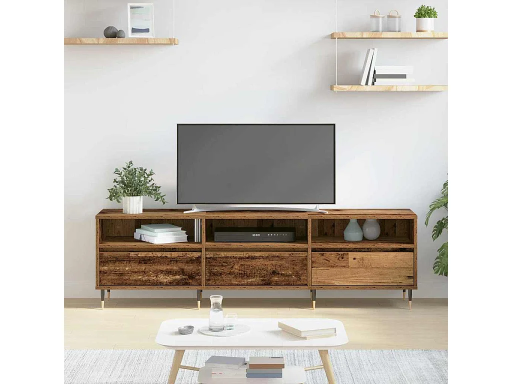 Gabinete para TV Madeira antiga 150 x 30 x 44.5 cm