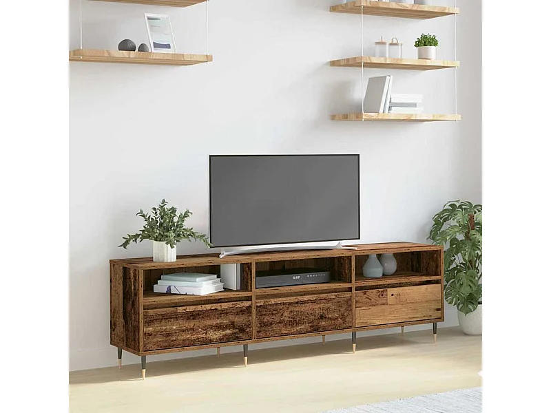 Meuble TV Bois ancien 150 x 30 x 44.5 cm Bois d'ingénierie
