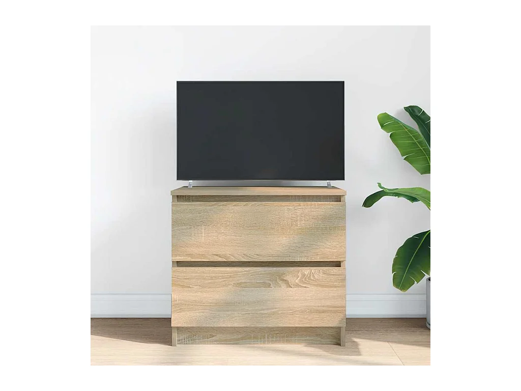Meuble TV chêne sonoma 60x35x54 cm bois d'ingénierie
