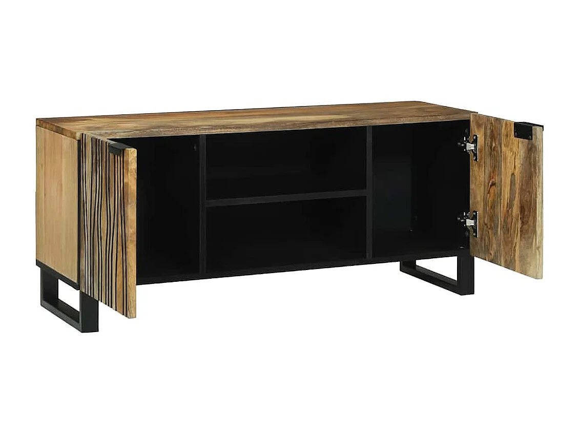 Meuble TV Marron 105 x 33 x 46 cm bois de manguier massif