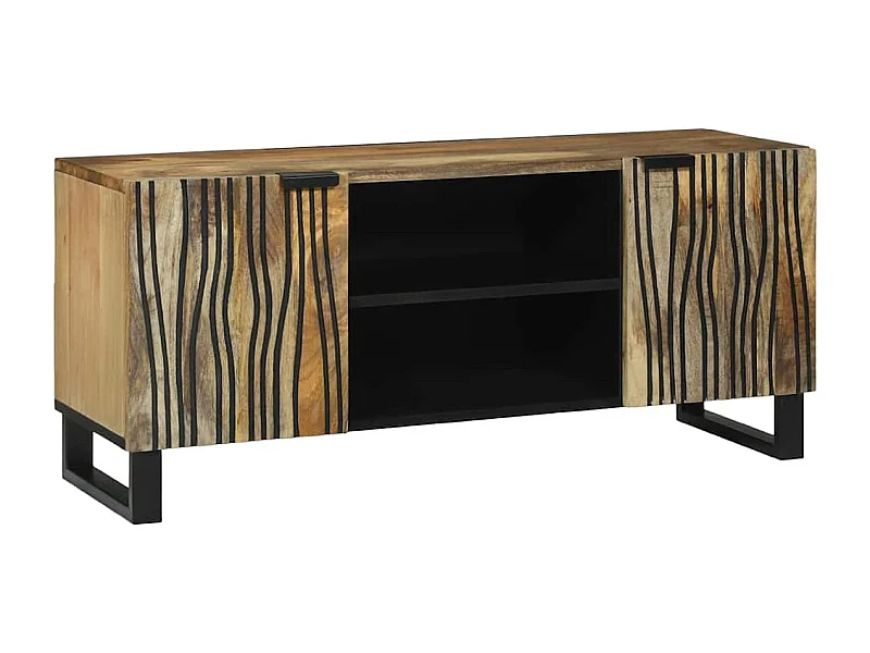 TV Kast Bruin 105 x 33 x 46 cm massief mangohout