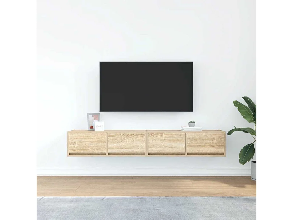 Meubles TV 2 pièces chêne sonoma 80x31x25,5 cm bois d'ingénierie