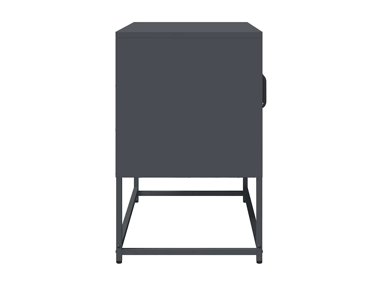 Meuble TV anthracite 68x39x60,5 cm acier laminé à froid