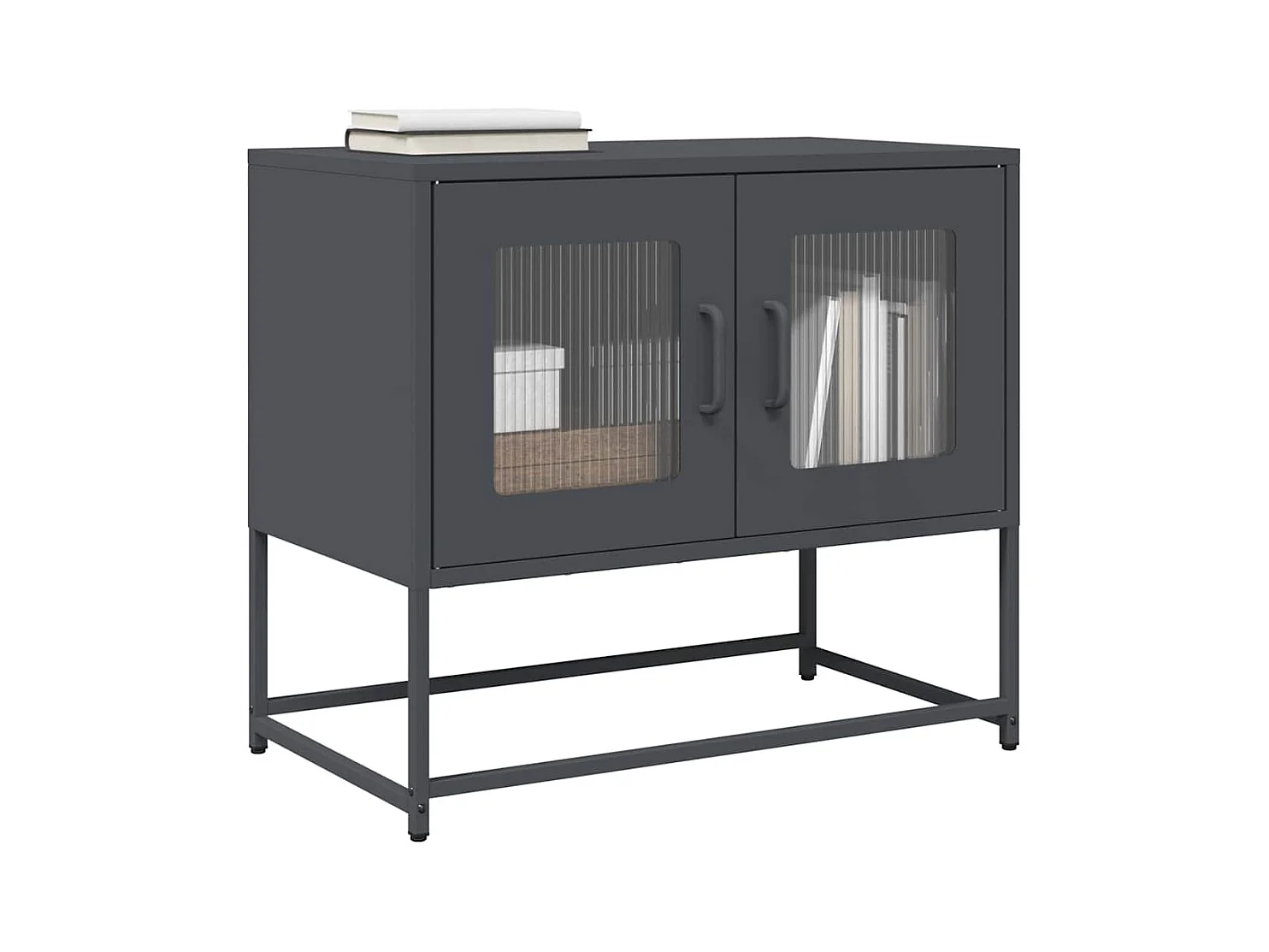 Mueble para TV acero laminado en frío antracita 68x39x60,5 cm