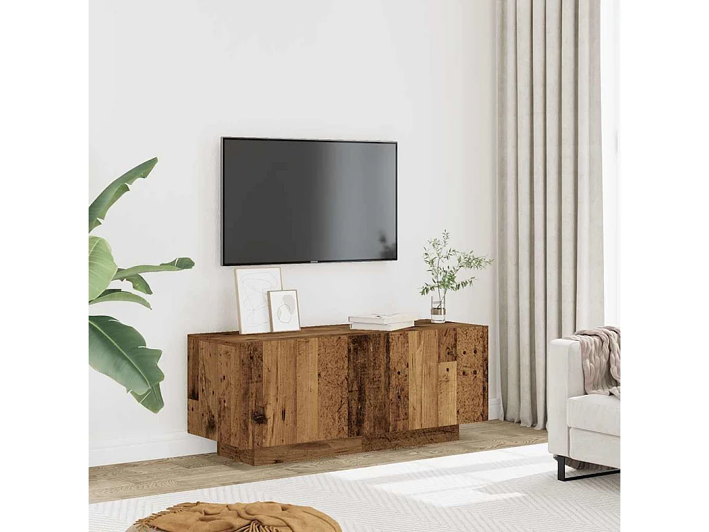 Meuble TV vieux bois 100x35x40 cm bois d'ingénierie