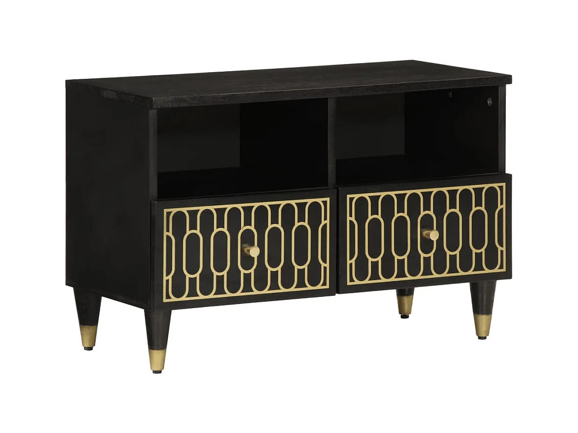 Mueble de TV madera maciza de mango 70x33x46 cm