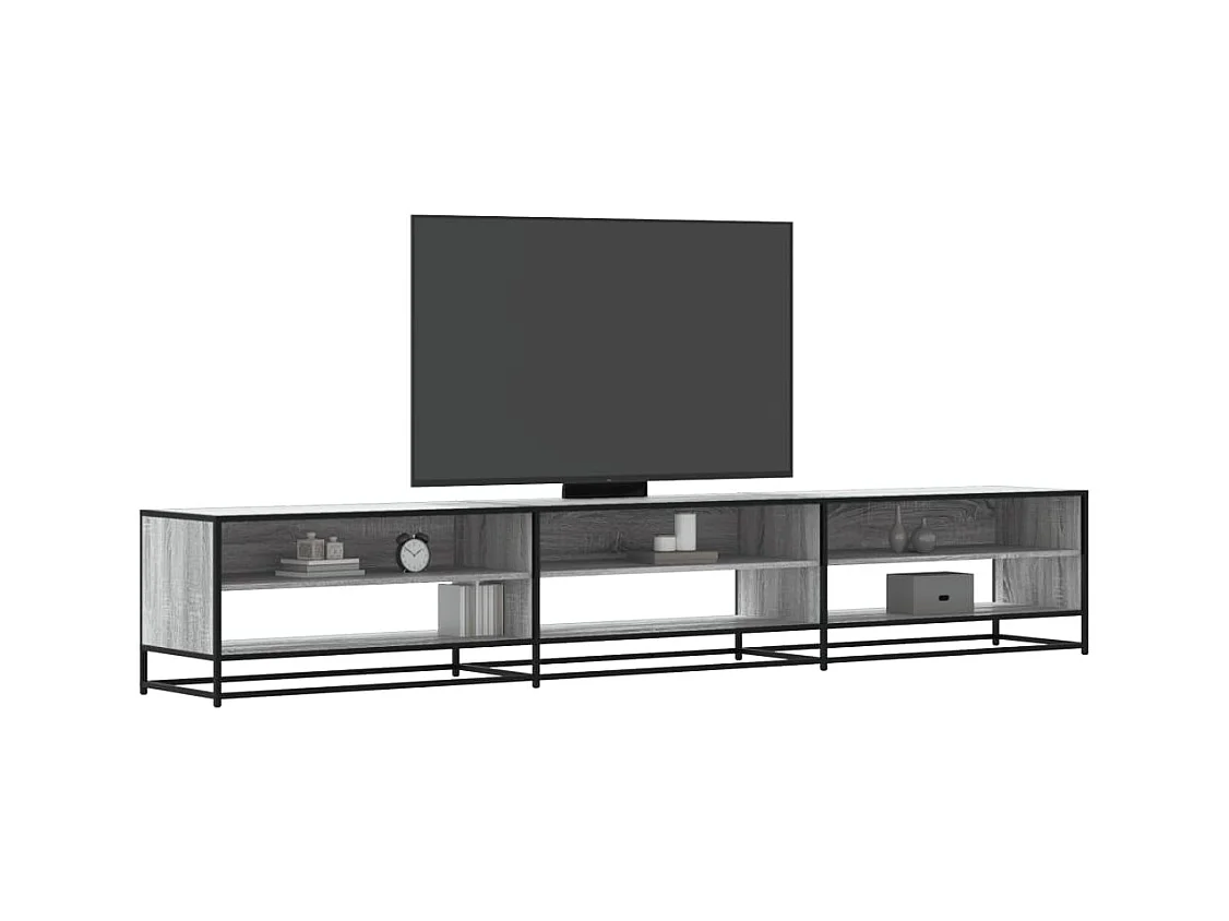 Móvel de TV 270x40x46 cm derivados de madeira cinzento sonoma