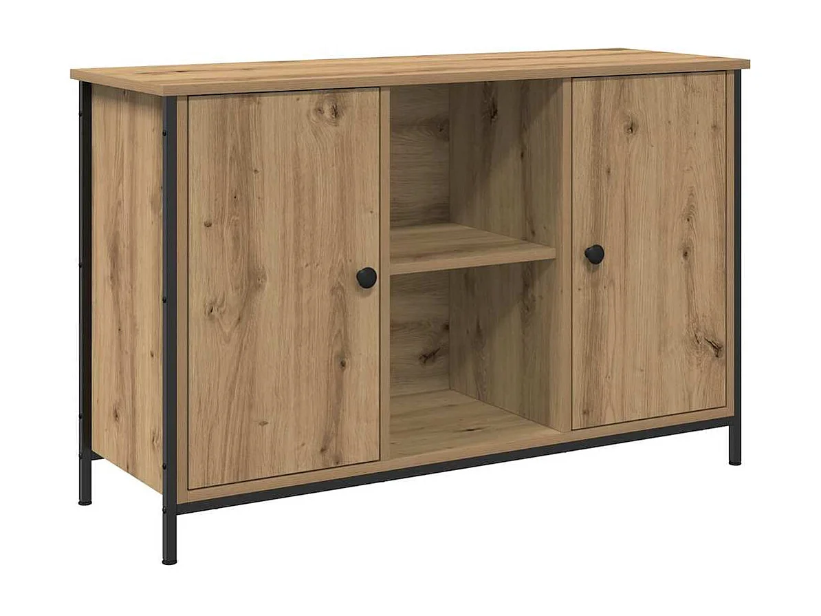 Meuble TV chêne artisanal 101 x 35 x 65 cm Bois d'ingénierie