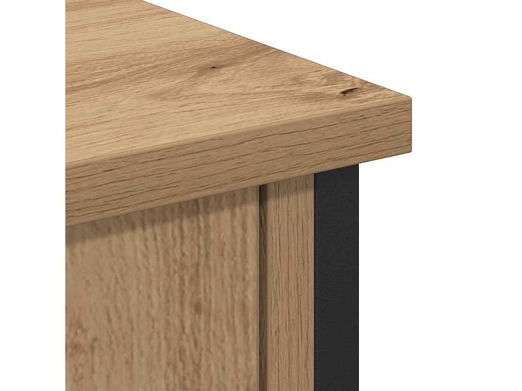 Meuble TV chêne artisanal 101 x 35 x 65 cm Bois d'ingénierie