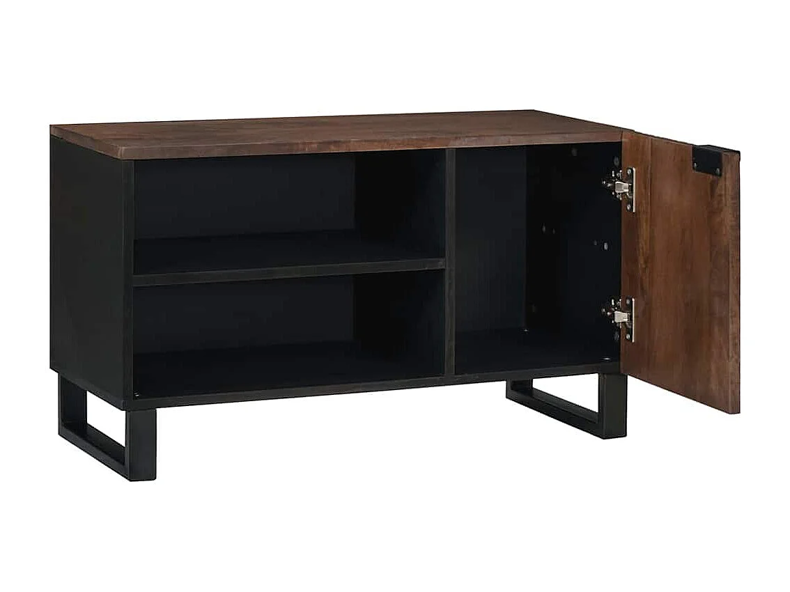 Meuble TV Marron 80 x 33 x 46 cm bois de manguier massif