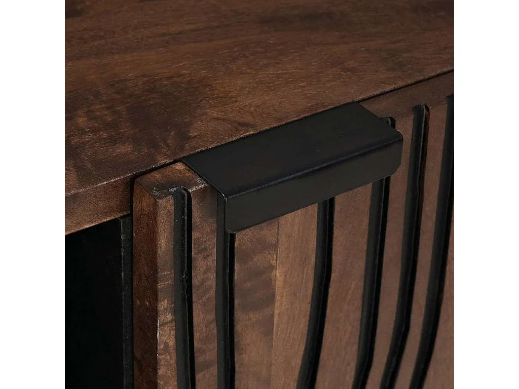 Meuble TV Marron 80 x 33 x 46 cm bois de manguier massif