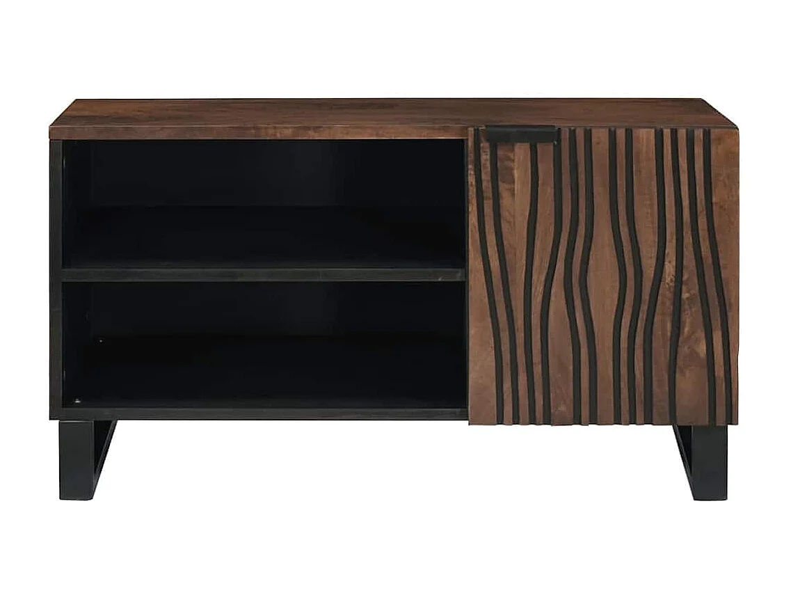 Meuble TV Marron 80 x 33 x 46 cm bois de manguier massif