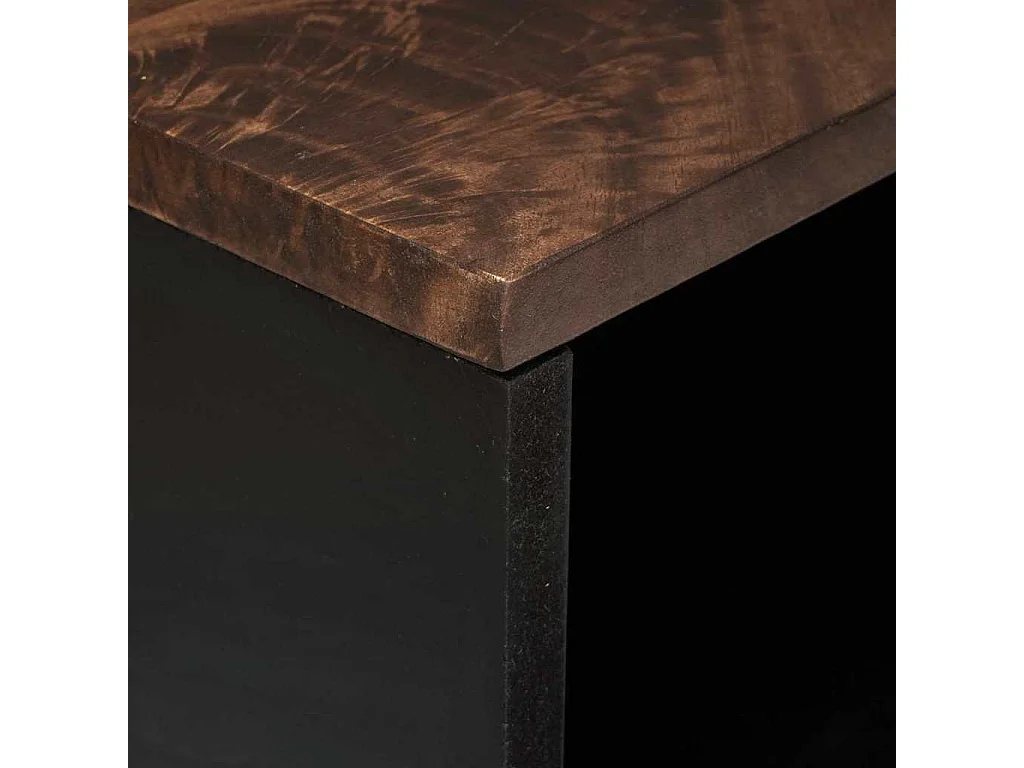 Meuble TV Marron 80 x 33 x 46 cm bois de manguier massif