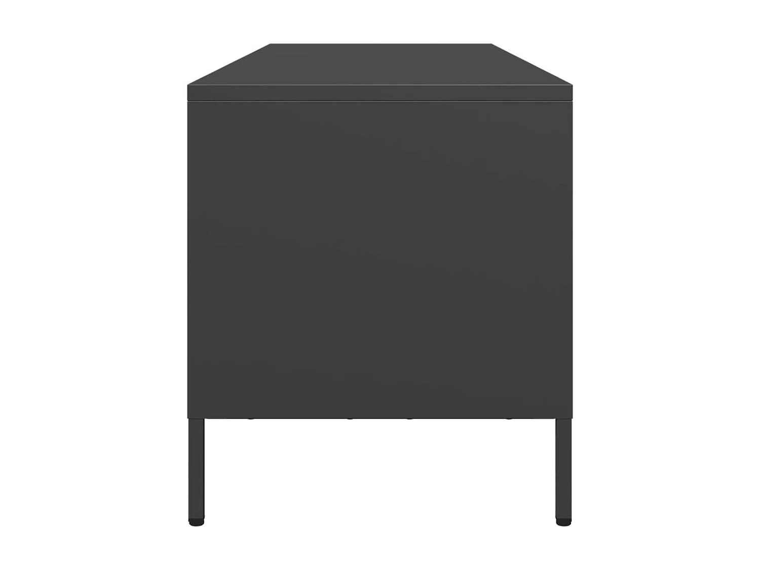 Tv-meubel 135x39x43,5 cm koudgewalst staal zwart