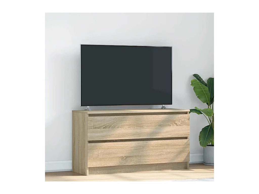 Móvel p/ TV 100x35x54 cm madeira processada carvalho sonoma