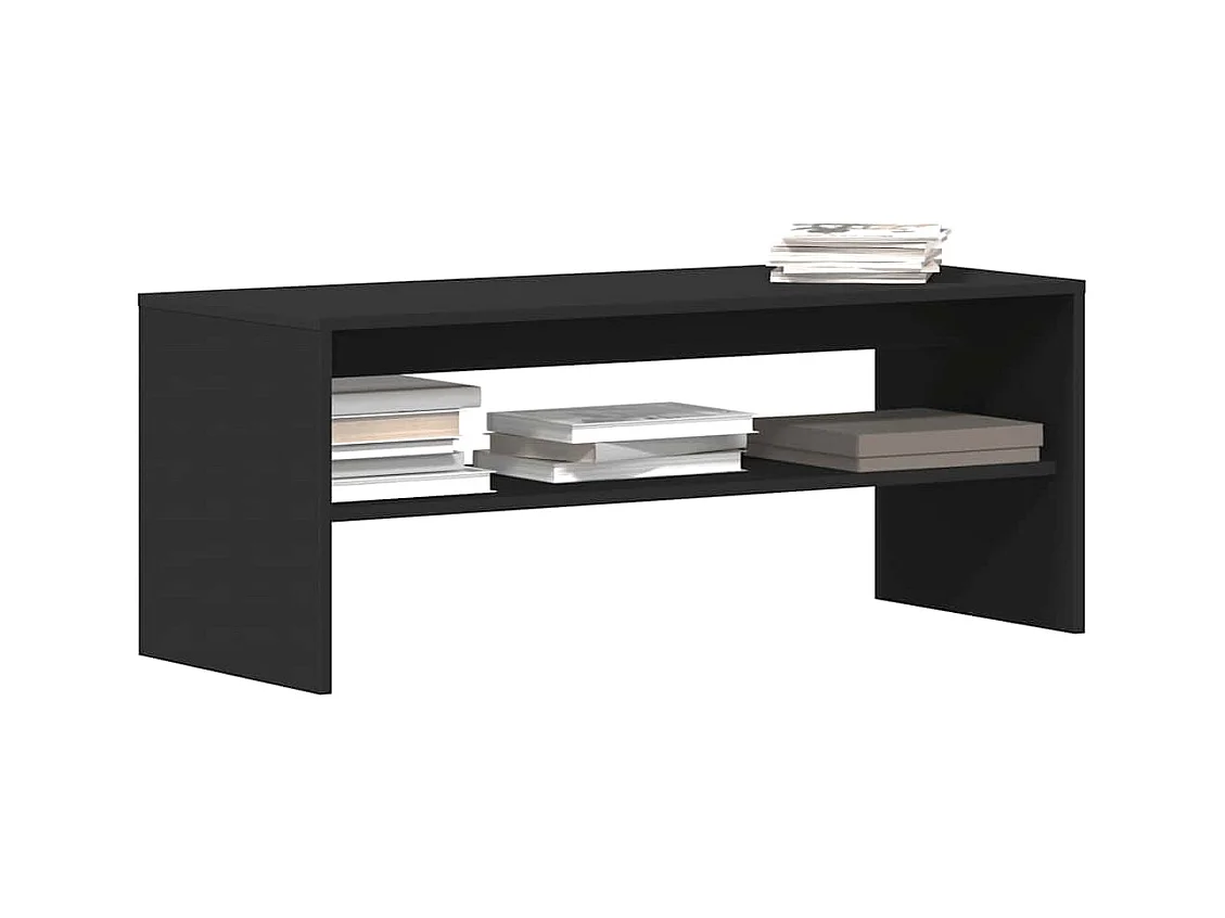 Móvel de TV 100x40x40 cm contraplacado preto