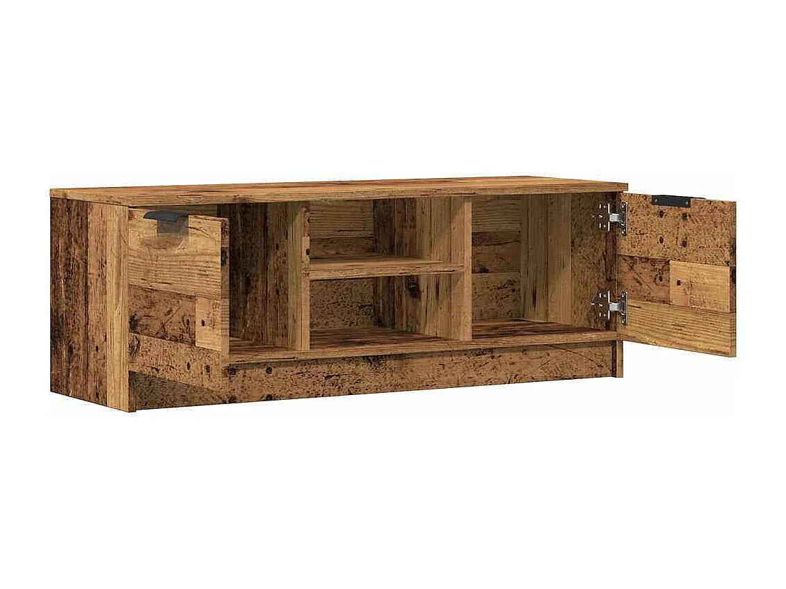 Meuble TV vieux bois 102x35x36,5 cm bois d'ingénierie