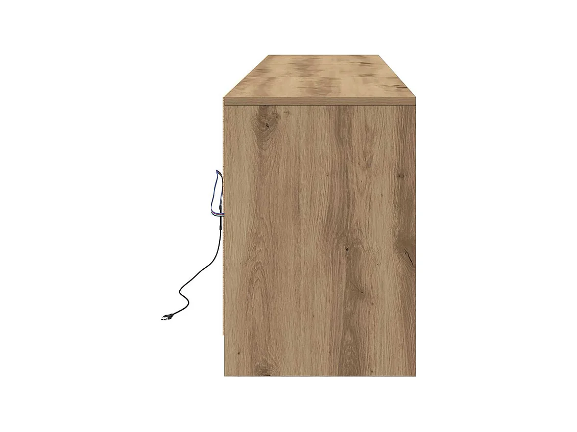 Meuble TV avec tiroir Marron 181 x 34 x 50 cm Bois d'ingénierie