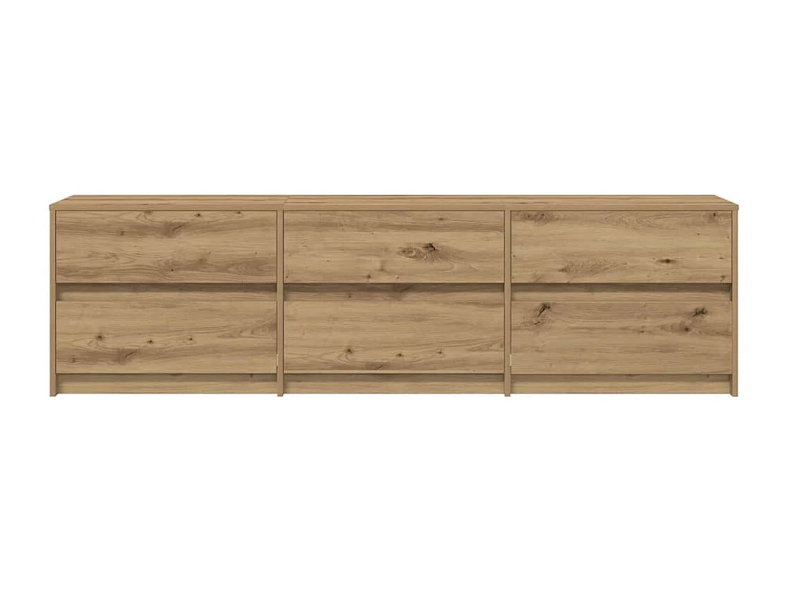 Meuble TV avec tiroir Marron 181 x 34 x 50 cm Bois d'ingénierie