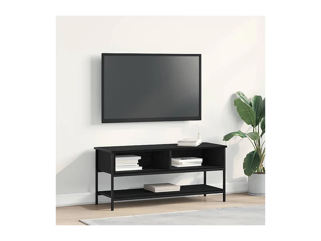 Meuble TV Chêne noir 100 x 35 x 45 cm Bois d'ingénierie
