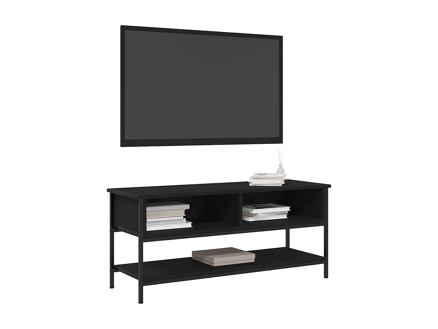 Meuble TV Chêne noir 100 x 35 x 45 cm Bois d'ingénierie