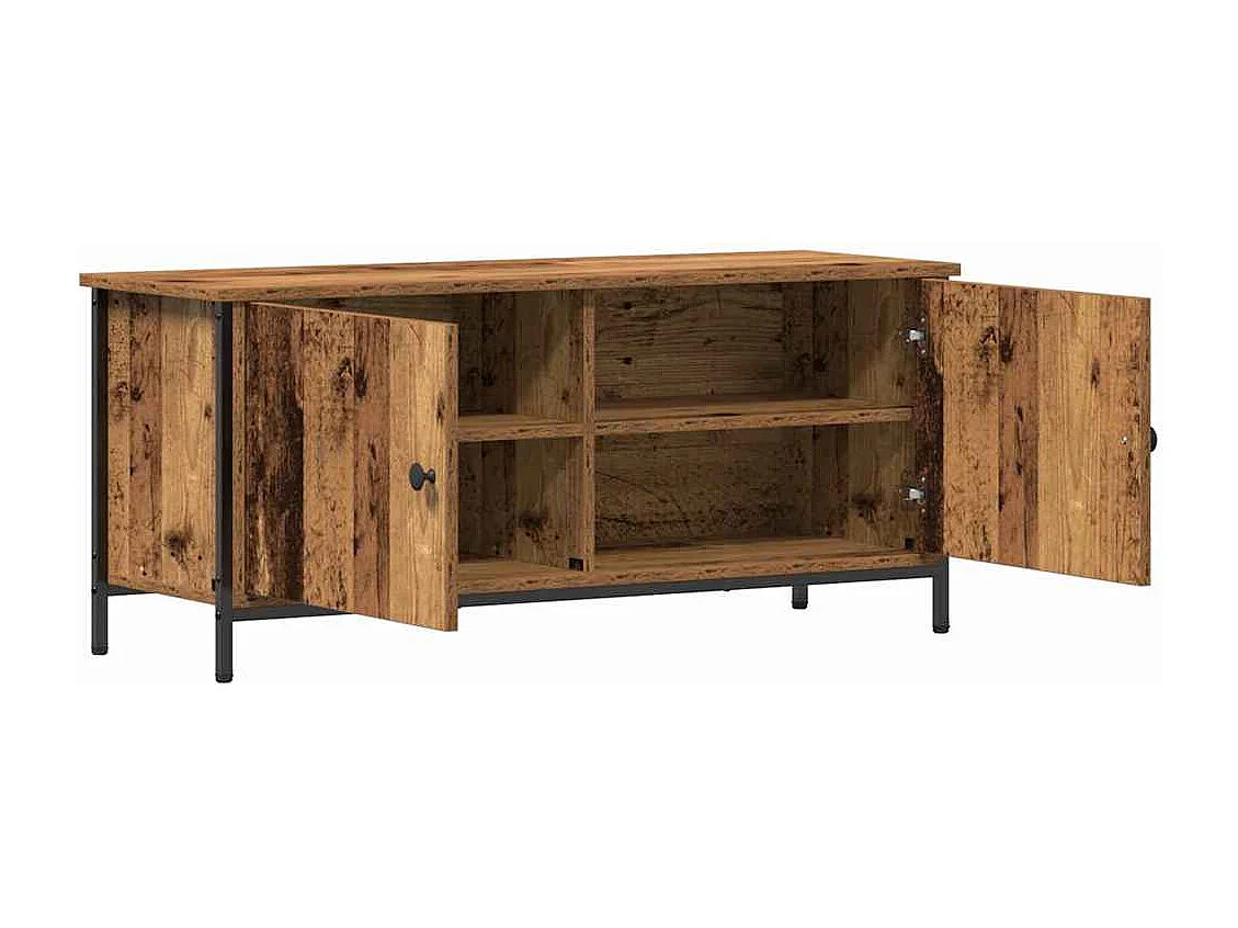 Meuble TV Bois ancien 100 x 35 x 45 cm Bois d'ingénierie