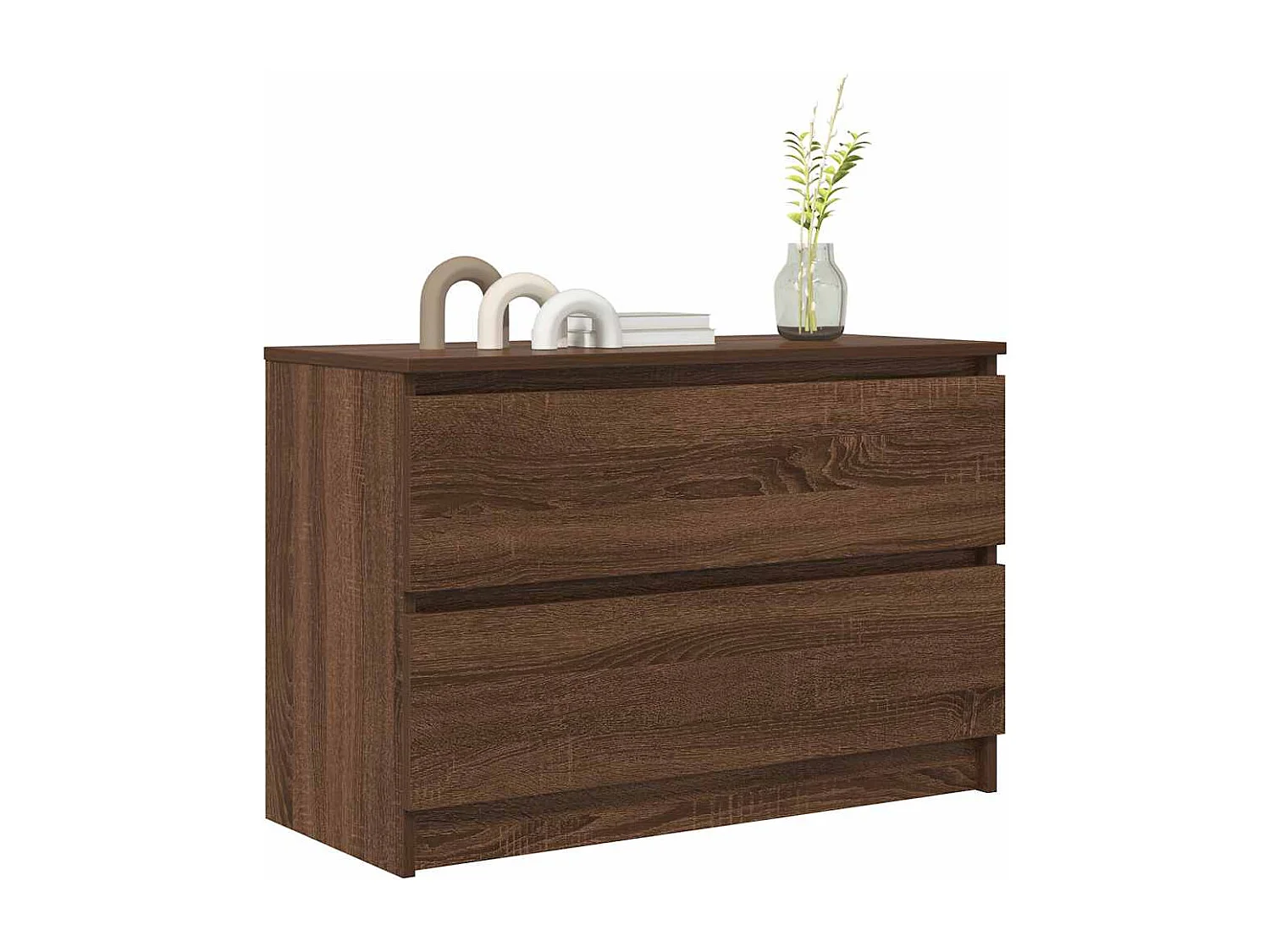 Meuble TV chêne marron 80x35x54 cm bois d'ingénierie