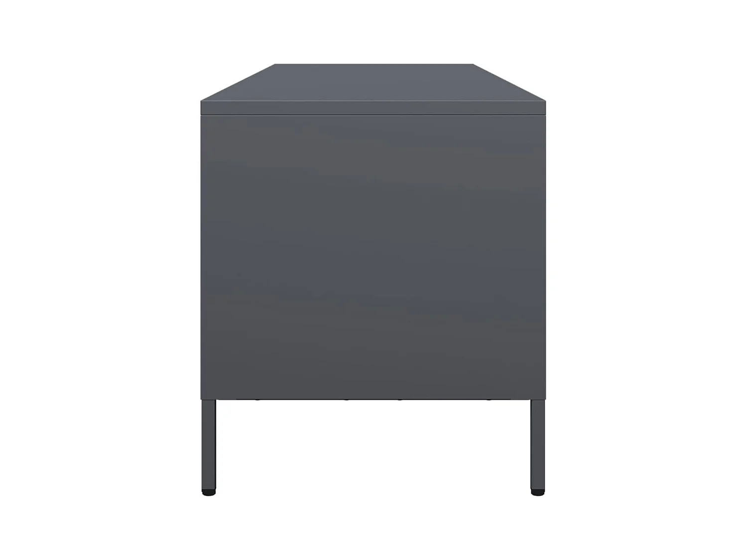 Meuble TV anthracite 135x39x43,5 cm acier laminé à froid